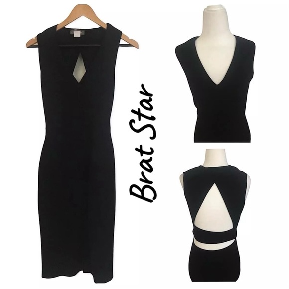 Brat Star Black Backless Dress and Cocktail - Picture 1 of 9